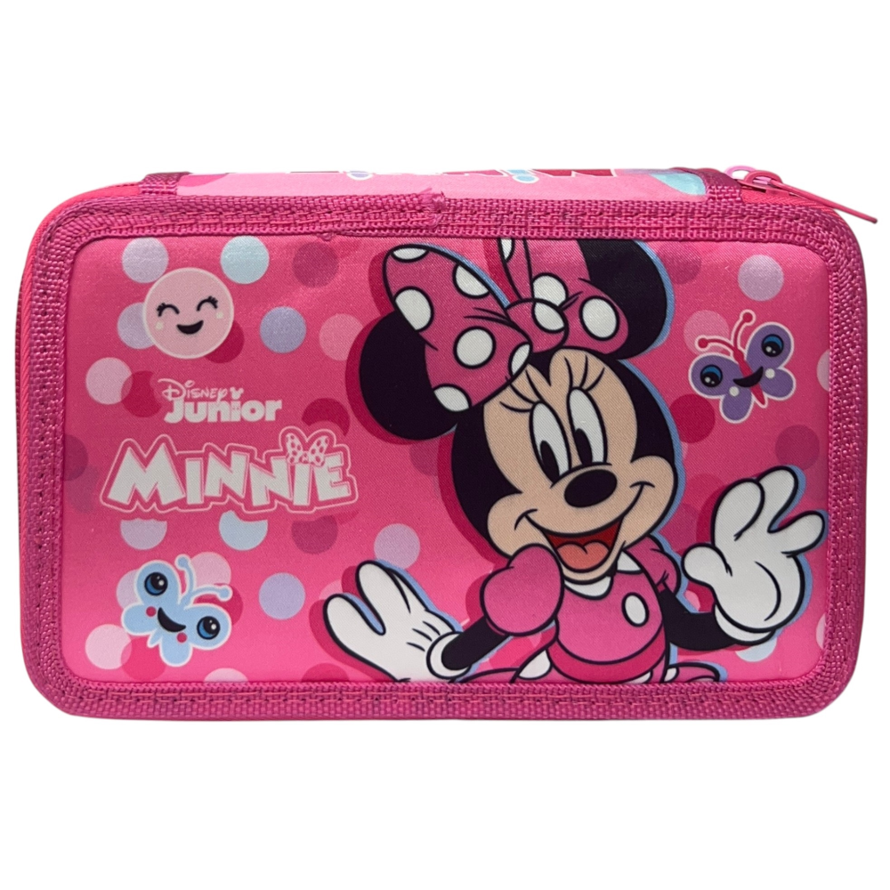 ASTUCCIO 3 ZIP SCUOLA MINNIE MOUSE DISNEY MULTISCOMPARTO PORTACOLORI GIOTTO - 564798