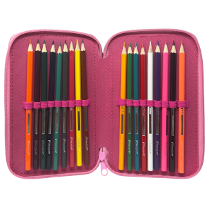 ASTUCCIO 3 ZIP SCUOLA MINNIE MOUSE DISNEY MULTISCOMPARTO PORTACOLORI GIOTTO - 564798