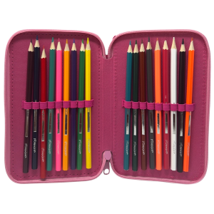 ASTUCCIO 3 ZIP SCUOLA PRINCIPESSE DISNEY MULTISCOMPARTO PORTACOLORI GIOTTO - 564799