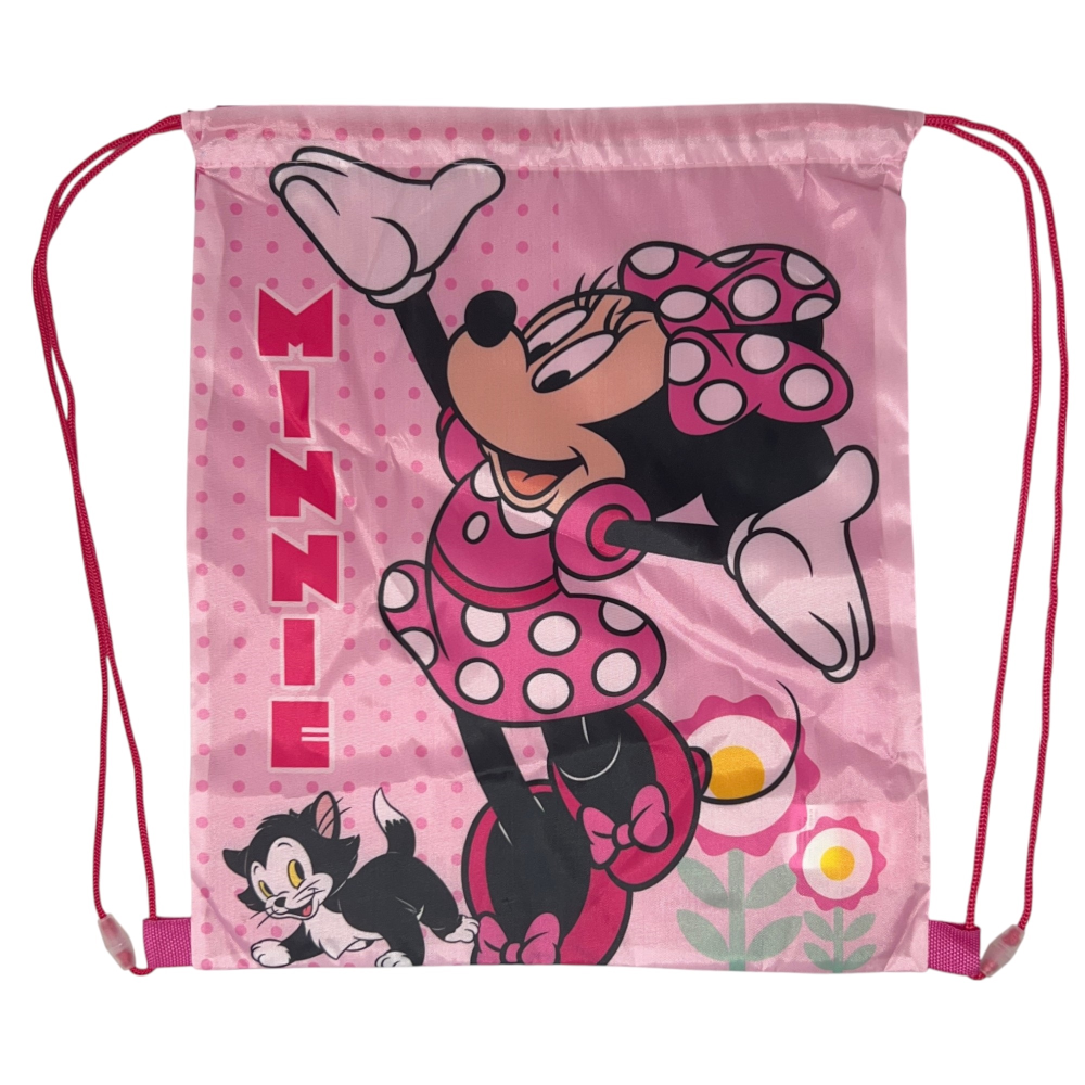 SACCA MINNIE FIGARO DISNEY BORSA SPORTIVA TEMPO LIBERO CON CHIUSURA A COULISSE 40X35 CM -  MIN36-0786