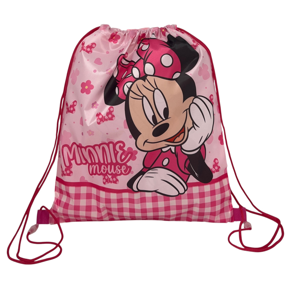SACCA MINNIE DISNEY BORSA SPORTIVA TEMPO LIBERO CON CHIUSURA A COULISSE 40X35 CM -  MIN36-0787