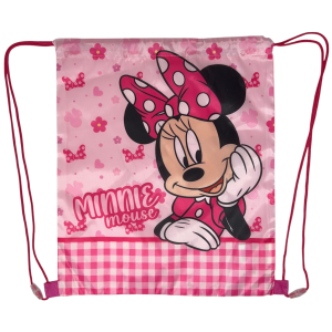 SACCA MINNIE DISNEY BORSA SPORTIVA TEMPO LIBERO CON CHIUSURA A COULISSE 40X35 CM -  MIN36-0787