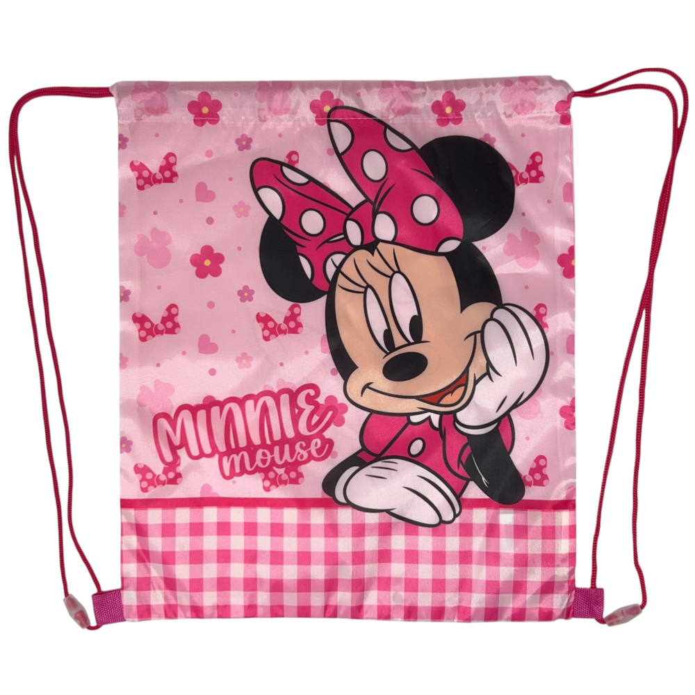 SACCA MINNIE DISNEY BORSA SPORTIVA TEMPO LIBERO CON CHIUSURA A COULISSE 40X35 CM -  MIN36-0787