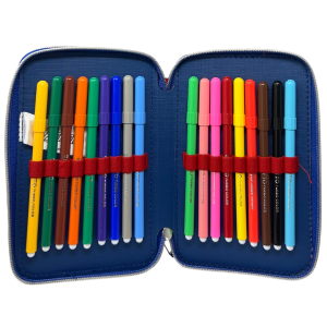 ASTUCCIO SCUOLA AVENGERS MARVEL MULTISCOMPARTO 3 ZIP PENNA PAPERMATE PENNARELLI GIOTTO - AV1192