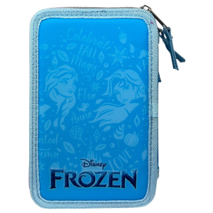 ASTUCCIO SCUOLA FROZEN DISNEY MULTISCOMPARTO 3 ZIP PENNA PAPERMATE PENNARELLI GIOTTO - FR1192