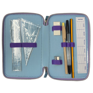 ASTUCCIO SCUOLA FROZEN DISNEY MULTISCOMPARTO 3 ZIP PENNA PAPERMATE PENNARELLI GIOTTO - FR1192