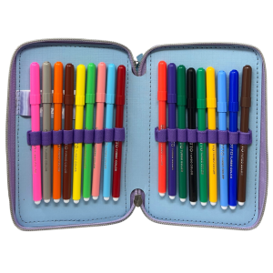 ASTUCCIO SCUOLA FROZEN DISNEY MULTISCOMPARTO 3 ZIP PENNA PAPERMATE PENNARELLI GIOTTO - FR1192