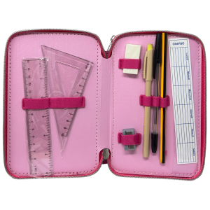 ASTUCCIO SCUOLA BARBIE MULTISCOMPARTO 3 ZIP PENNA PAPERMATE PENNARELLI GIOTTO - 690709