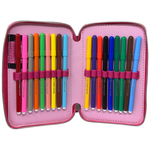 ASTUCCIO SCUOLA BARBIE MULTISCOMPARTO 3 ZIP PENNA PAPERMATE PENNARELLI GIOTTO - 690709