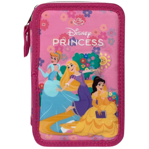 ASTUCCIO SCUOLA PRINCIPESSE DISNEY MULTISCOMPARTO 3 ZIP PENNA PAPERMATE PENNARELLI GIOTTO - PR1192