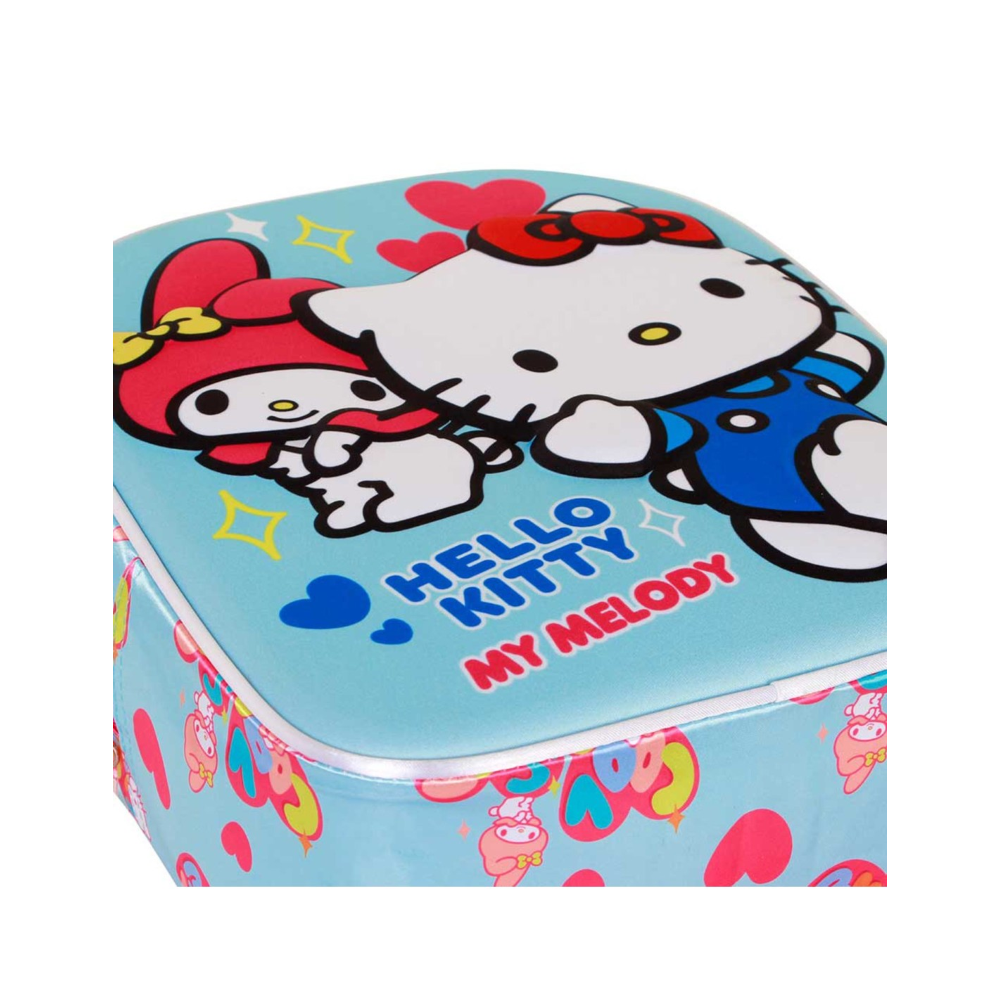 ZAINO ASILO 3D HELLO KITTY E MY MELODY SANRIO BORSA 31 CM PER SCUOLA MATERNA O TEMPO LIBERO - 08329