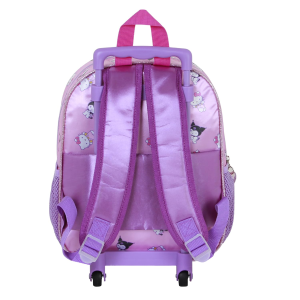 ZAINO ASILO TROLLEY 3D KUROMI E HELLO KITTY SANRIO ZAINETTO 34 CM CON CARRELLO PER SCUOLA MATERNA - 08522
