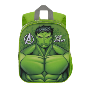 ZAINO ASILO 3D HULK AVENGERS MARVEL BORSA 31 CM PER SCUOLA MATERNA O TEMPO LIBERO - 08188