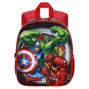 ZAINO ASILO 3D AVENGERS MARVEL BORSA 31 CM PER SCUOLA MATERNA O TEMPO LIBERO - 08181
