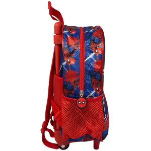 ZAINO ASILO TROLLEY 3D SPIDERMAN MARVEL BORSA 34 CM CON CARRELLO PER SCUOLA MATERNA - 07465