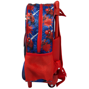 ZAINO ASILO TROLLEY 3D SPIDERMAN MARVEL BORSA 34 CM CON CARRELLO PER SCUOLA MATERNA - 07465