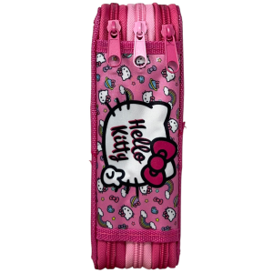 ASTUCCIO 3 ZIP SCUOLA HELLO KITTY MULTISCOMPARTO PORTACOLORI GIOTTO - 1004E4230