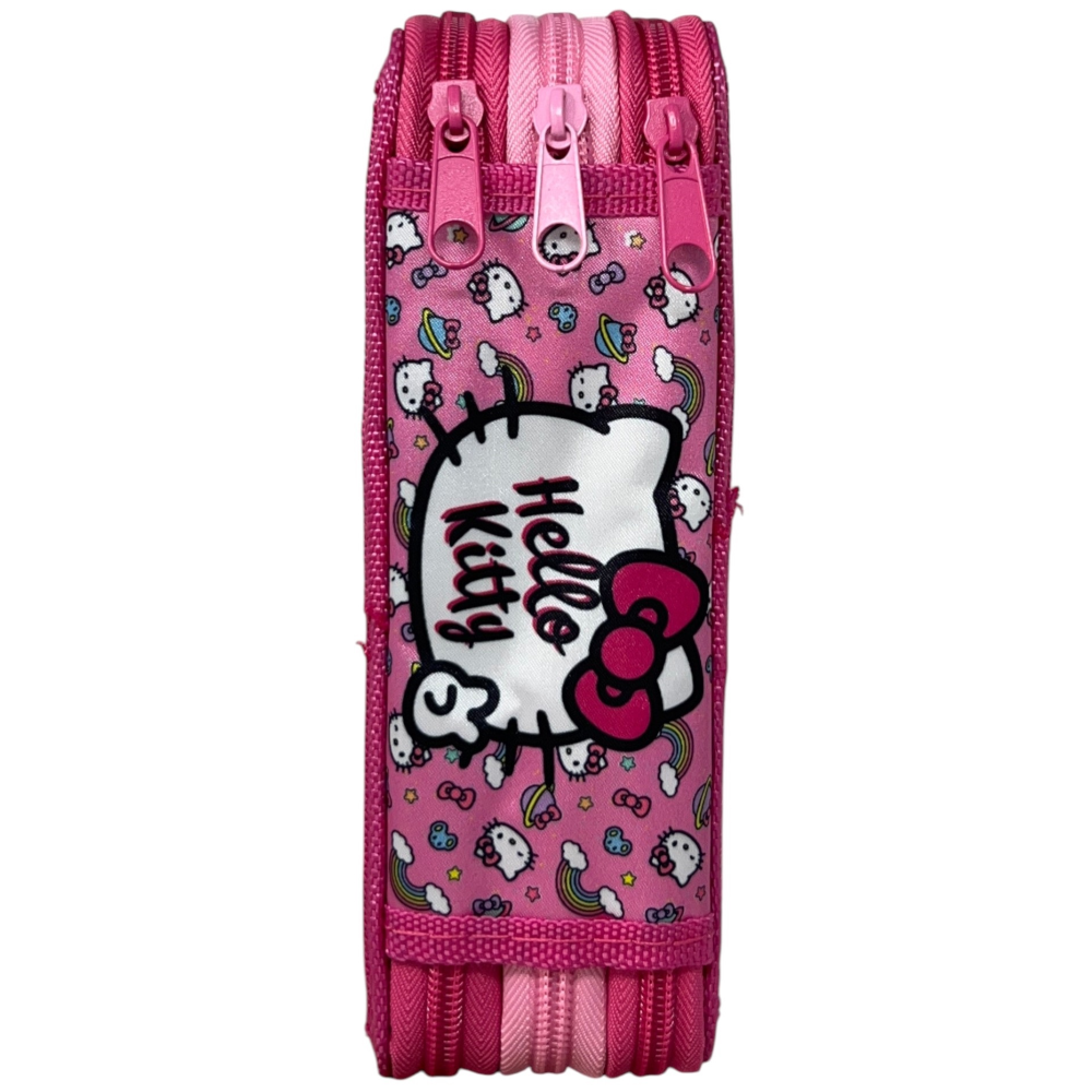 ASTUCCIO 3 ZIP SCUOLA HELLO KITTY MULTISCOMPARTO PORTACOLORI GIOTTO - 1004E4230