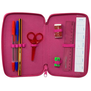 ASTUCCIO 3 ZIP SCUOLA HELLO KITTY MULTISCOMPARTO PORTACOLORI GIOTTO - 1004E4230