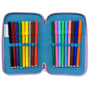 ASTUCCIO MULTISCOMPARTO FROZEN DISNEY 3 ZIP PER LA SCUOLA PORTACOLORI GIOTTO - 000565226