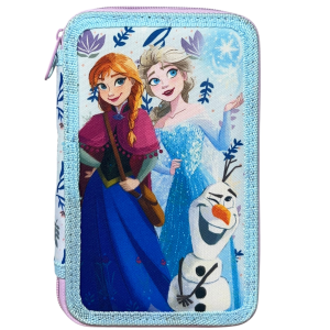 ASTUCCIO MULTISCOMPARTO FROZEN DISNEY 3 ZIP PER LA SCUOLA PORTACOLORI GIOTTO - 000565226