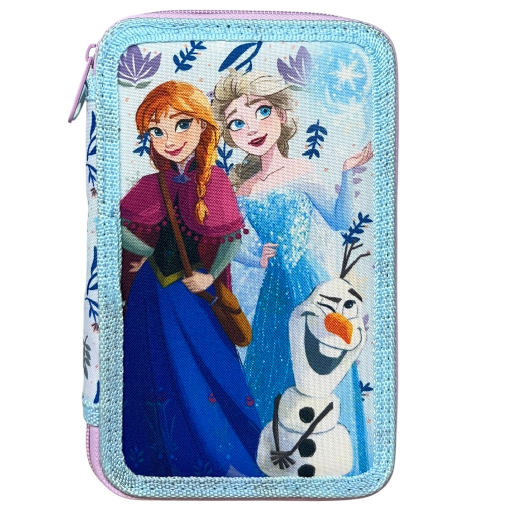ASTUCCIO MULTISCOMPARTO FROZEN DISNEY 3 ZIP PER LA SCUOLA PORTACOLORI GIOTTO - 000565226