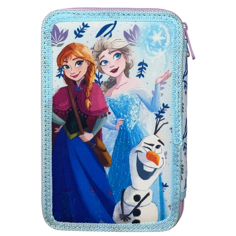 ASTUCCIO MULTISCOMPARTO FROZEN DISNEY 3 ZIP PER LA SCUOLA PORTACOLORI GIOTTO - 000565226