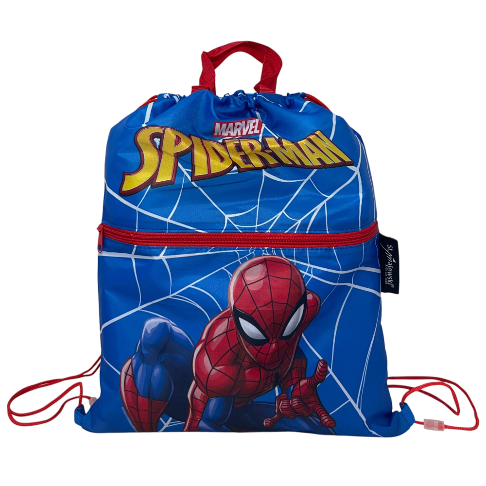 SACCA SPIDERMAN MARVEL CON CHIUSURA A COULISSE TASCA FRONTALE BORSA TEMPO LIBERO PALESTRA CM. 44X34 - 690655