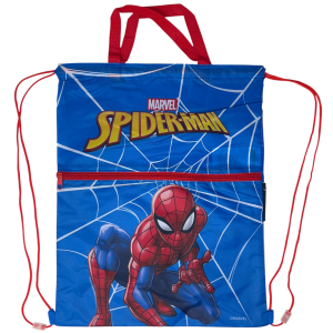 SACCA SPIDERMAN MARVEL CON CHIUSURA A COULISSE TASCA FRONTALE BORSA TEMPO LIBERO PALESTRA CM. 44X34 - 690655