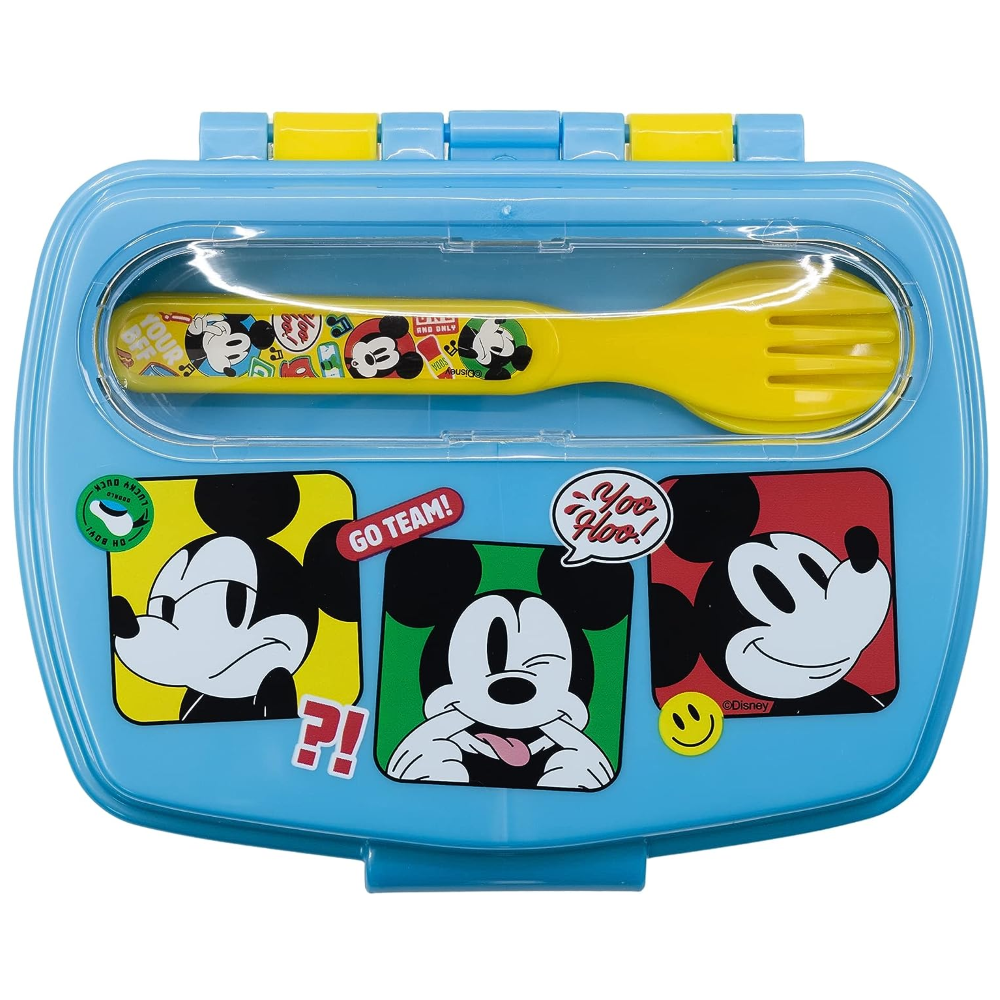 SET PRANZO TOPOLINO DISNEY 2 PEZZI BORRACCIA IN ALLUMINIO E PORTAMERENDA CON POSATE - ST74363