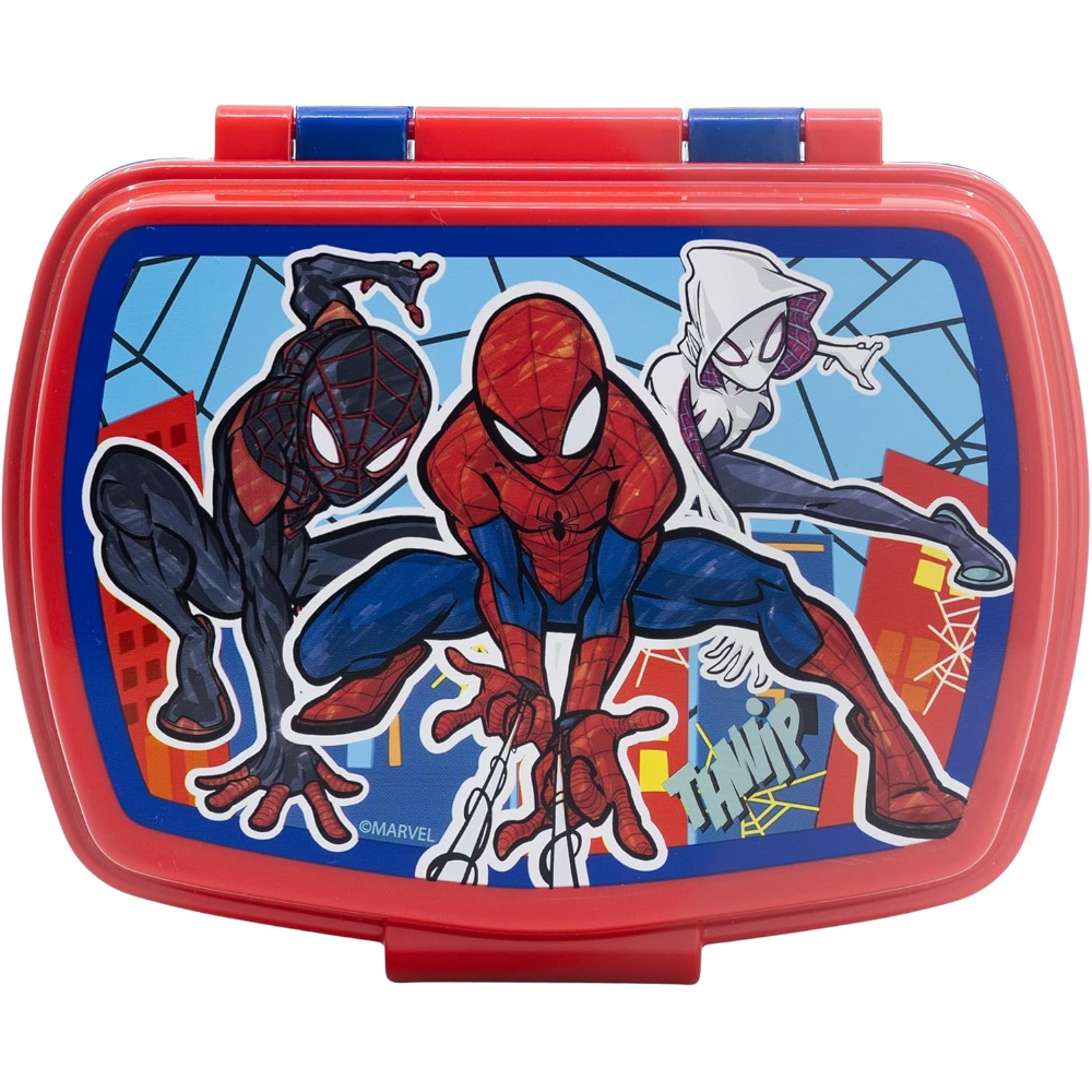 PORTAMERENDA SPIDERMAN MARVEL PORTA PRANZO SCUOLA TEMPO LIBERO CM 17X14X6 - ST83574