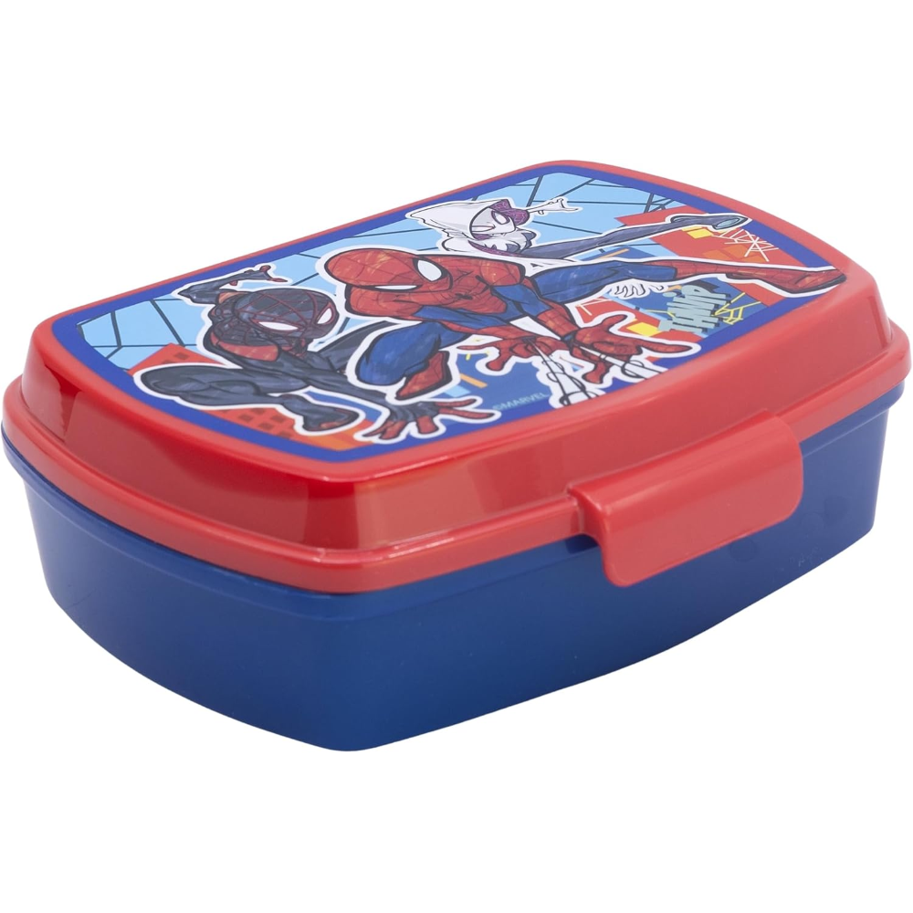 PORTAMERENDA SPIDERMAN MARVEL PORTA PRANZO SCUOLA TEMPO LIBERO CM 17X14X6 - ST83574