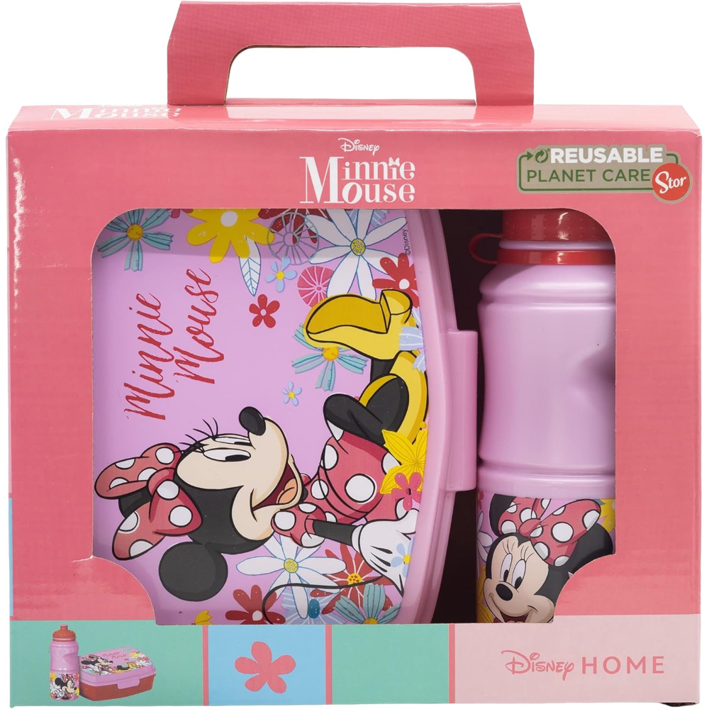 SET PRANZO MINNIE DISNEY 2 PEZZI BORRACCIA 400 ML PORTAMERENDA - ST74473