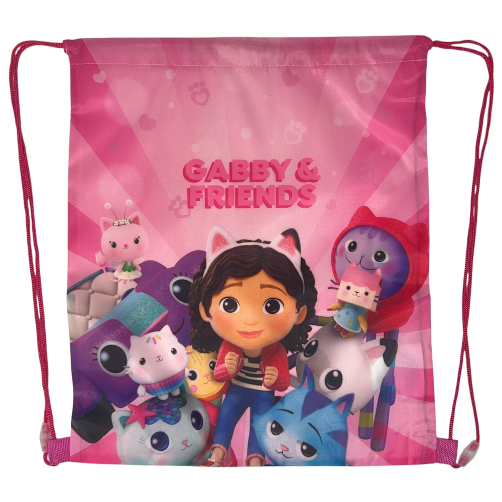 SACCA GABBY'S DOLLHOUSE BORSA SPORTIVA TEMPO LIBERO CON CHIUSURA A COULISSE 40X35 CM -  GAB36-0769