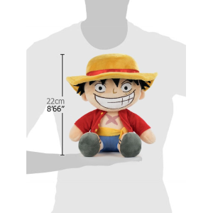 PELUCHE LUFFY ONE PIECE MORBIDO PUPAZZO 22 CM IN FIBRA RICICLATA - 16002451