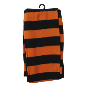 CALZE COLLANT RIGATI ARANCIO NERI TG UNICA ADULTO ACCESSORIO TRAVESTIMENTO HALLOWEEN - 17157