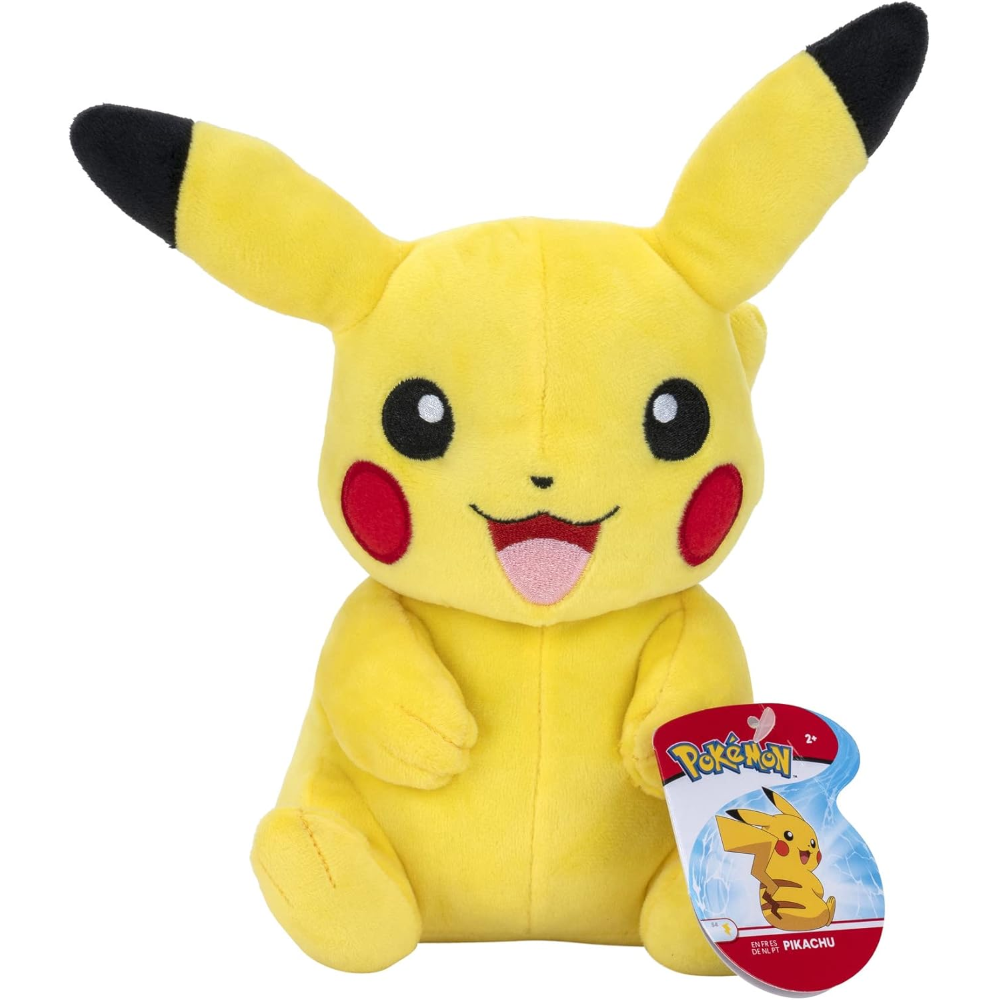 PELUCHE PIKACHU POKÉMON MORBIDO PUPAZZO 20 CM IN FIBRA RICICLATA - 52316