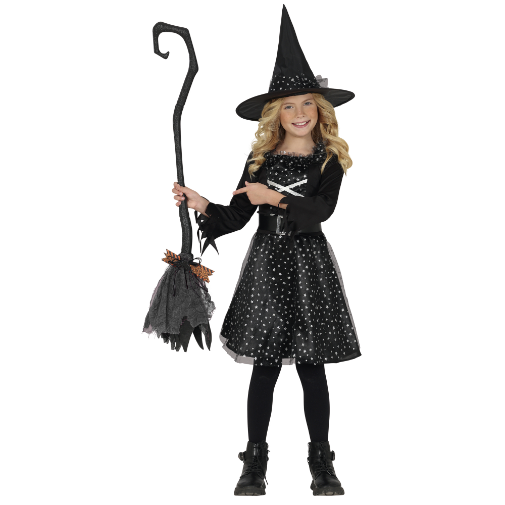SCOPA DA STREGA SMONTABILE 90 CM ACCESSORI HALLOWEEN CARNEVALE - 19999