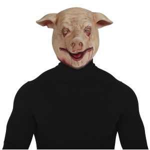 MASCHERA MAIALE IN LATTICE ADULTO ACCESSORI TRAVESTIMENTO HALLOWEEN - 20542