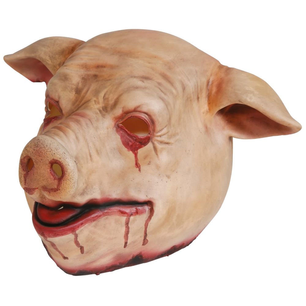 MASCHERA MAIALE IN LATTICE ADULTO ACCESSORI TRAVESTIMENTO HALLOWEEN - 20542