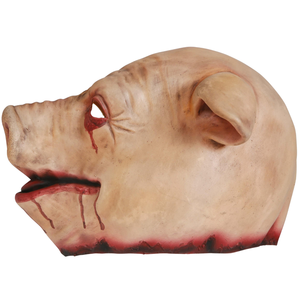 MASCHERA MAIALE IN LATTICE ADULTO ACCESSORI TRAVESTIMENTO HALLOWEEN - 20542