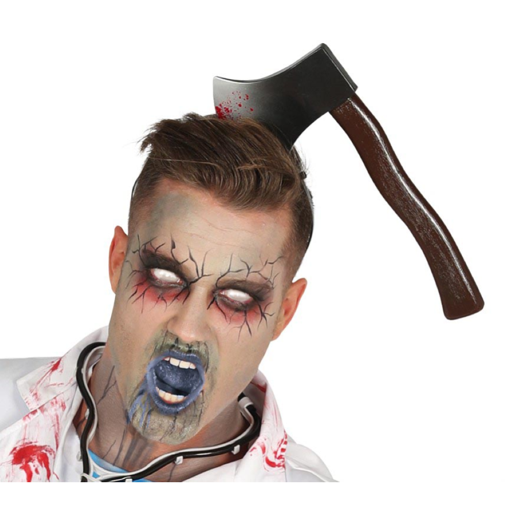 CERCHIETTO ASCIA INSANGUINATA 28 CM ACCESSORI TRAVESTIMENTO HALLOWEEN - 26194