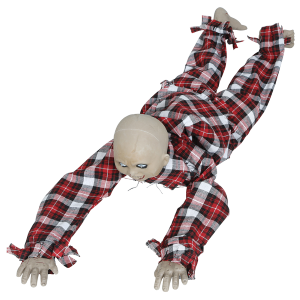 DECORAZIONE BAMBINO ZOMBIE STRISCIANTE CON LUCI E SUONI ACCESSORIO TRAVESTIMENTO HALLOWEEN - 26793