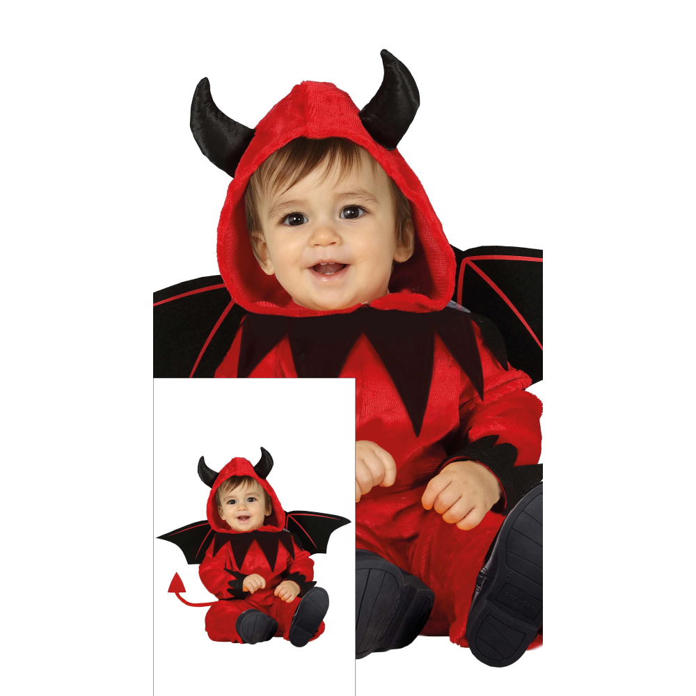 COSTUME VESTITO LITTLE DEVIL TRAVESTIMENTO DIAVOLETTO PER BAMBINI HALLOWEEN CARNEVALE COSPLAY