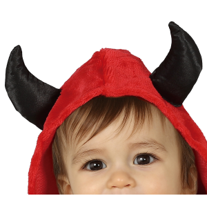COSTUME VESTITO LITTLE DEVIL TRAVESTIMENTO DIAVOLETTO PER BAMBINI HALLOWEEN CARNEVALE COSPLAY