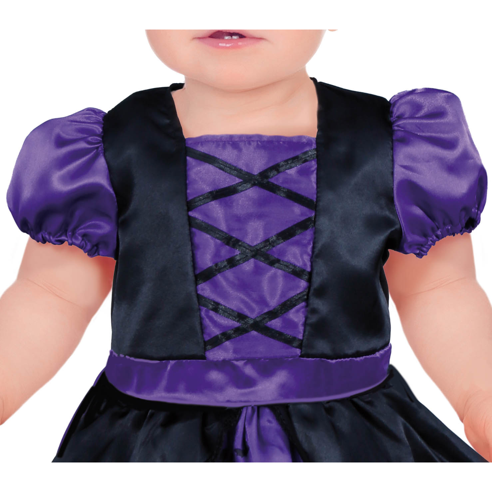 COSTUME VESTITO PURPLE WITCH TRAVESTIMENTO STREGA PER BAMBINI HALLOWEEN CARNEVALE COSPLAY