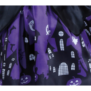 COSTUME VESTITO PURPLE WITCH TRAVESTIMENTO STREGA PER BAMBINI HALLOWEEN CARNEVALE COSPLAY