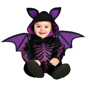 COSTUME VESTITO PIPISTRELLO TRAVESTIMENTO PER BAMBINI HALLOWEEN CARNEVALE COSPLAY
