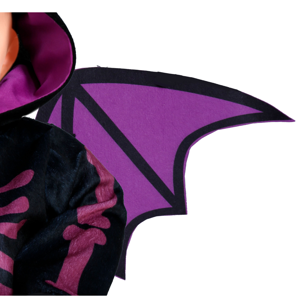 COSTUME VESTITO PIPISTRELLO TRAVESTIMENTO PER BAMBINI HALLOWEEN CARNEVALE COSPLAY