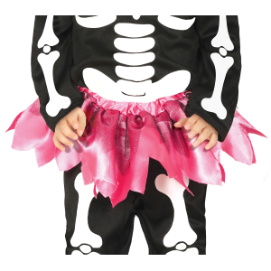 COSTUME VESTITO SKELETON TRAVESTIMENTO SCHELETRO MINNIE PER BAMBINI HALLOWEEN CARNEVALE COSPLAY